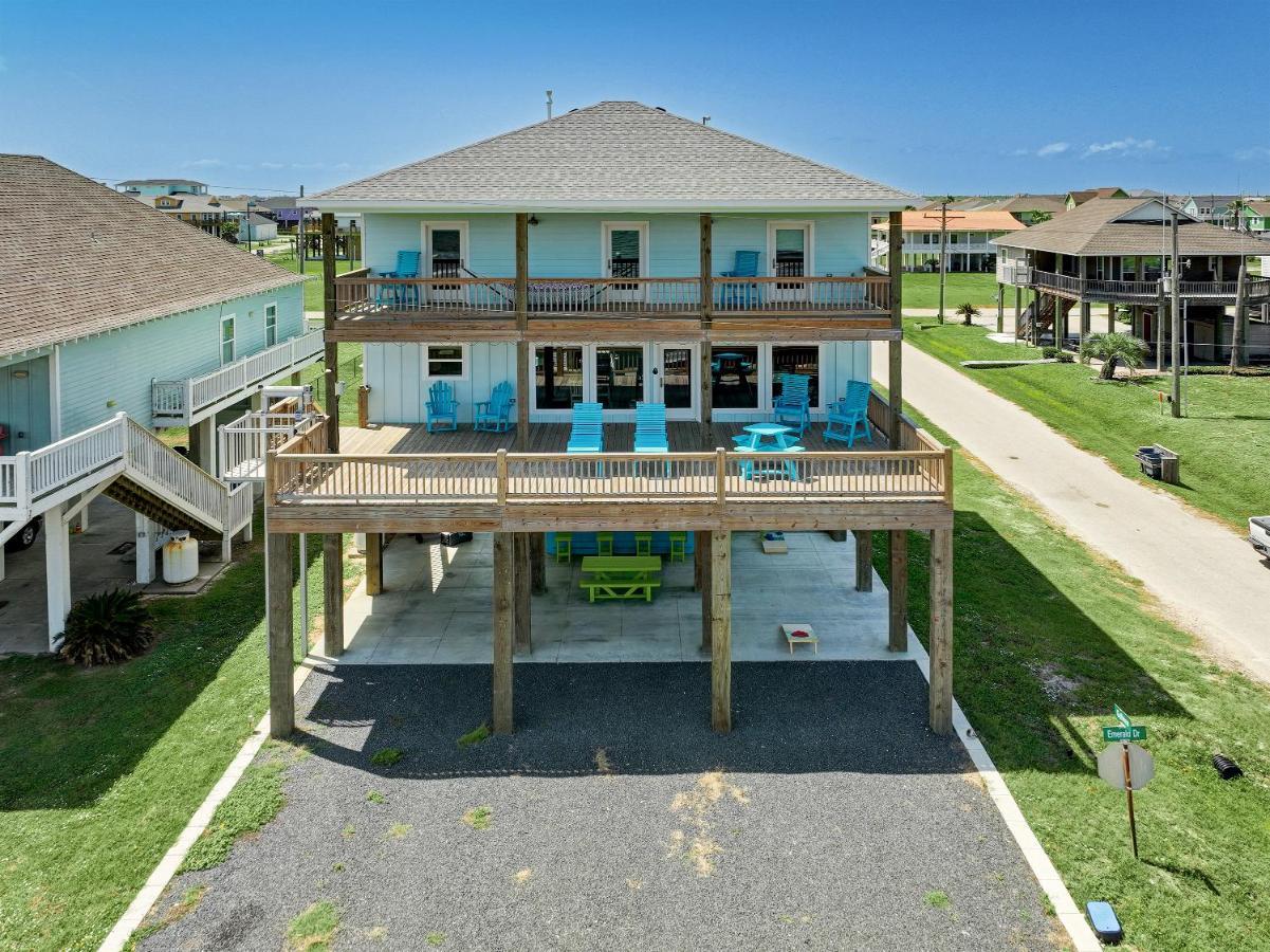 Beachfront - Hot Tub - Bbq - 14 Guests Bolivar Peninsula Экстерьер фото