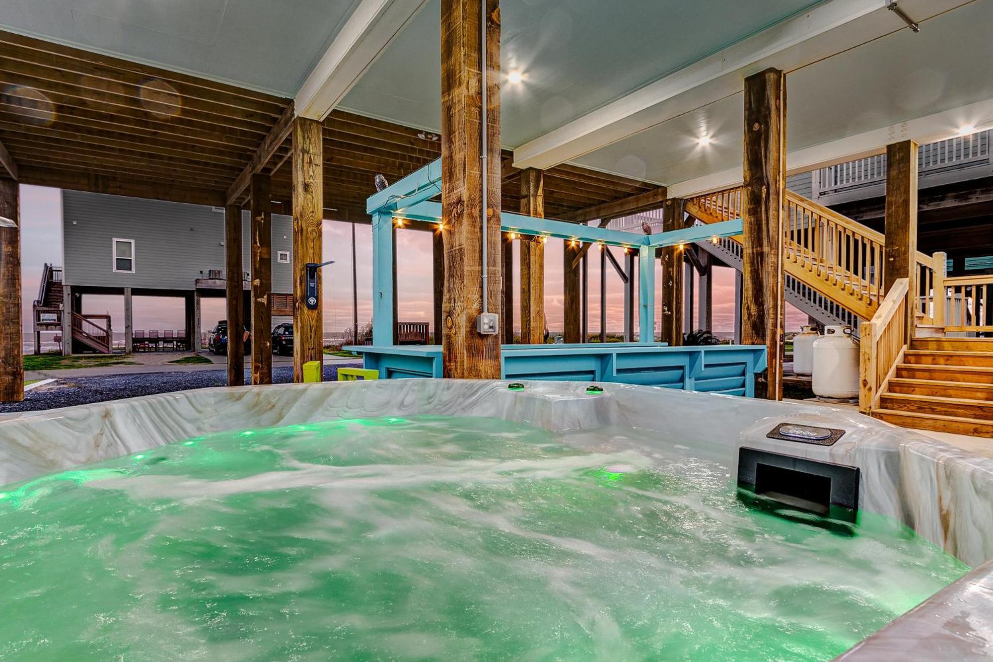 Beachfront - Hot Tub - Bbq - 14 Guests Bolivar Peninsula Экстерьер фото